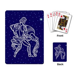 Aquarius Zodiac Star Playing Card by Mariart