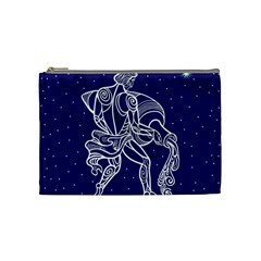 Aquarius Zodiac Star Cosmetic Bag (medium)  by Mariart