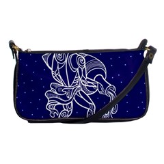 Aquarius Zodiac Star Shoulder Clutch Bags by Mariart