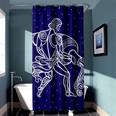 Aquarius Zodiac Star Shower Curtain 36  X 72  (stall)  by Mariart