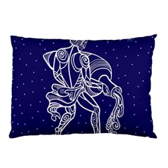 Aquarius Zodiac Star Pillow Case (two Sides) by Mariart