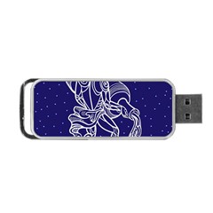 Aquarius Zodiac Star Portable Usb Flash (two Sides) by Mariart