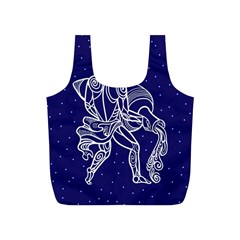 Aquarius Zodiac Star Full Print Recycle Bags (s)  by Mariart