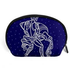 Aquarius Zodiac Star Accessory Pouches (large)  by Mariart