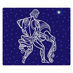 Aquarius Zodiac Star Double Sided Flano Blanket (small)  by Mariart