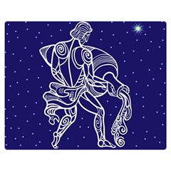 Aquarius Zodiac Star Double Sided Flano Blanket (medium)  by Mariart