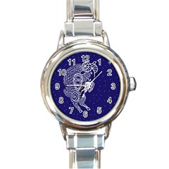 Aries Zodiac Star Round Italian Charm Watch by Mariart