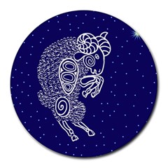 Aries Zodiac Star Round Mousepads by Mariart