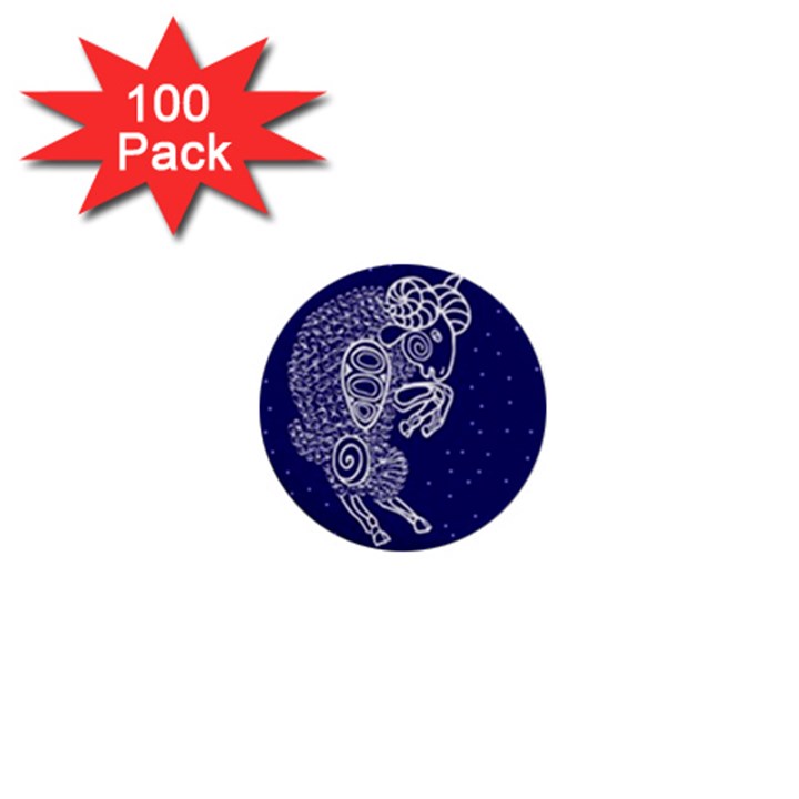 Aries Zodiac Star 1  Mini Buttons (100 pack) 