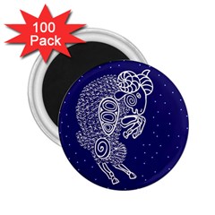 Aries Zodiac Star 2 25  Magnets (100 Pack)  by Mariart