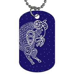 Aries Zodiac Star Dog Tag (one Side) by Mariart