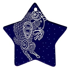 Aries Zodiac Star Star Ornament (two Sides) by Mariart