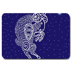 Aries Zodiac Star Large Doormat  by Mariart