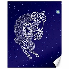 Aries Zodiac Star Canvas 11  X 14   by Mariart