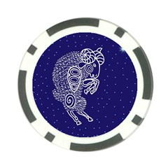 Aries Zodiac Star Poker Chip Card Guard by Mariart