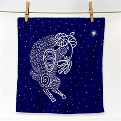 Aries Zodiac Star Face Towel by Mariart