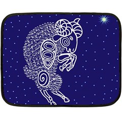 Aries Zodiac Star Double Sided Fleece Blanket (mini)  by Mariart