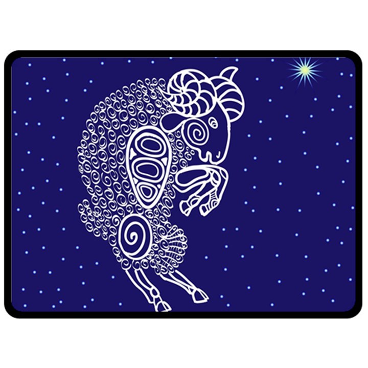 Aries Zodiac Star Fleece Blanket (Large) 