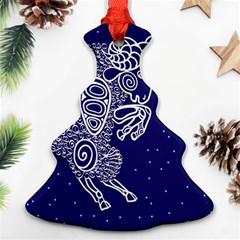 Aries Zodiac Star Christmas Tree Ornament (two Sides) by Mariart