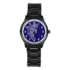 Aries Zodiac Star Stainless Steel Round Watch