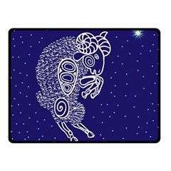 Aries Zodiac Star Double Sided Fleece Blanket (small)  by Mariart