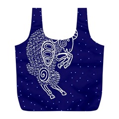 Aries Zodiac Star Full Print Recycle Bags (l)  by Mariart