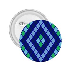 Blue Diamonds Green Grey Plaid Line Chevron 2 25  Buttons by Mariart