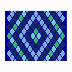 Blue Diamonds Green Grey Plaid Line Chevron Small Glasses Cloth by Mariart