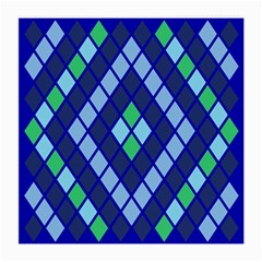 Blue Diamonds Green Grey Plaid Line Chevron Medium Glasses Cloth by Mariart