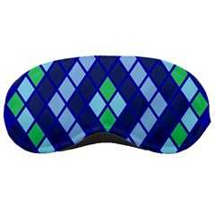 Blue Diamonds Green Grey Plaid Line Chevron Sleeping Masks by Mariart