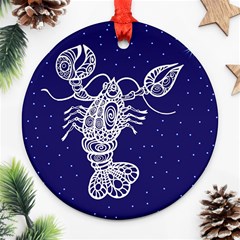 Cancer Zodiac Star Ornament (round) by Mariart