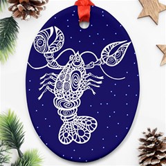 Cancer Zodiac Star Ornament (oval) by Mariart