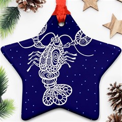 Cancer Zodiac Star Ornament (star) by Mariart