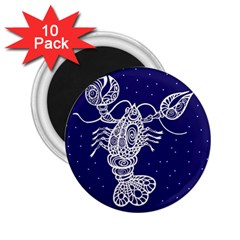 Cancer Zodiac Star 2 25  Magnets (10 Pack) 