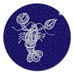 Cancer Zodiac Star Magnet 5  (round)