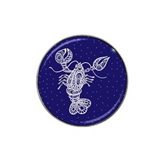 Cancer Zodiac Star Hat Clip Ball Marker (4 Pack) by Mariart