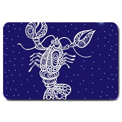 Cancer Zodiac Star Large Doormat  by Mariart