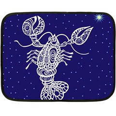 Cancer Zodiac Star Double Sided Fleece Blanket (mini)  by Mariart