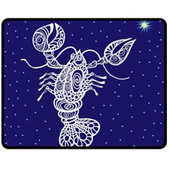 Cancer Zodiac Star Fleece Blanket (medium)  by Mariart