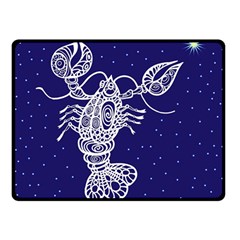 Cancer Zodiac Star Double Sided Fleece Blanket (small)  by Mariart