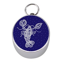 Cancer Zodiac Star Mini Silver Compasses by Mariart