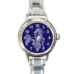 Capricorn Zodiac Star Round Italian Charm Watch by Mariart