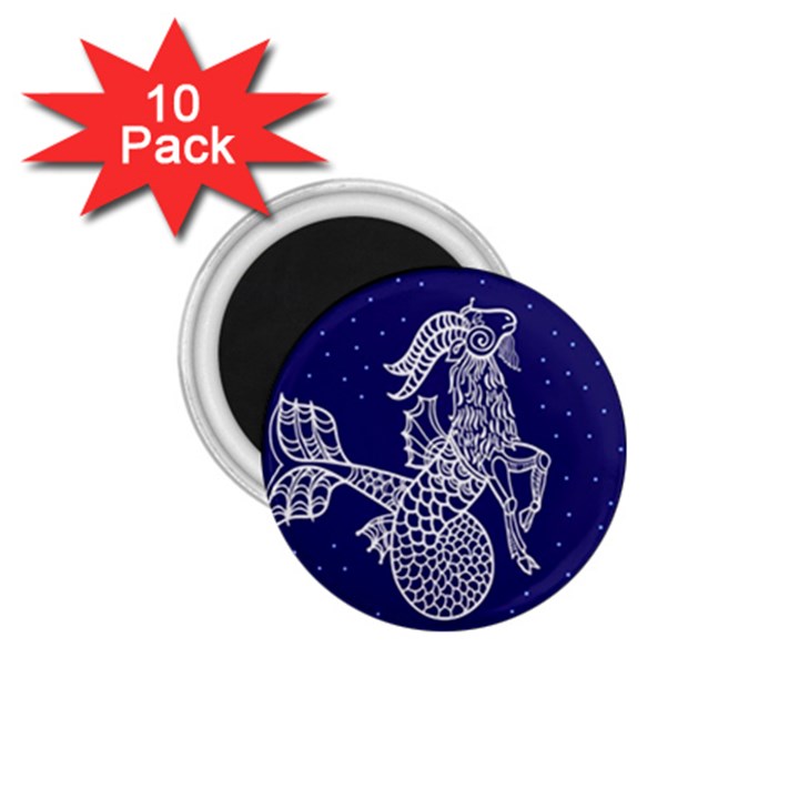 Capricorn Zodiac Star 1.75  Magnets (10 pack) 