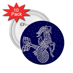 Capricorn Zodiac Star 2 25  Buttons (10 Pack) 