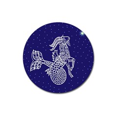 Capricorn Zodiac Star Magnet 3  (round)