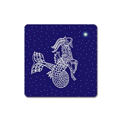 Capricorn Zodiac Star Square Magnet by Mariart