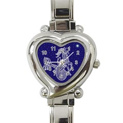 Capricorn Zodiac Star Heart Italian Charm Watch