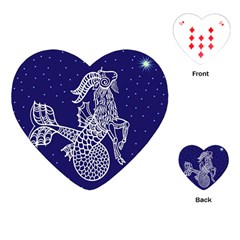 Capricorn Zodiac Star Playing Cards (heart)  by Mariart