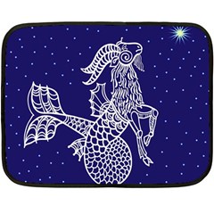 Capricorn Zodiac Star Fleece Blanket (mini) by Mariart