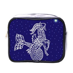 Capricorn Zodiac Star Mini Toiletries Bags by Mariart